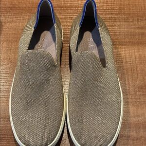 Rothy's starlight metallic gold slip on shoes sneakers 8.5
